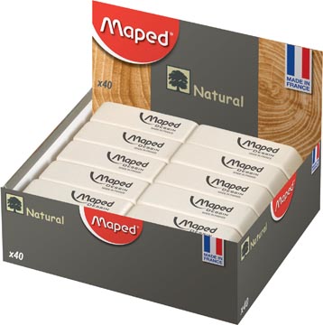 [M10013] Maped gomme dessin, format moyen, présentoir de 40 pièces