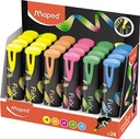 Maped fluo'peps flex surligneur, assorti, présentoir de 24 pièces