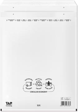 [MAKC520] Comebag enveloppes à bulles d'air, ft 350 x 470 mm, avec bande adhésive, blanc, boîte de 100 pièces