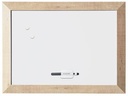 Bi-office tableau blanc magnétique kamashi avec cadre naturel