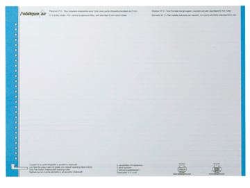 [N25B] Elba étiquettes dossiers suspendus, pour tiroirs, bleu, 1 feuille avec 27 étiquettes