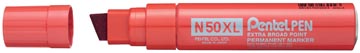 [N50XLR] Pentel marqueur permanent pen n50, pointe large, rouge