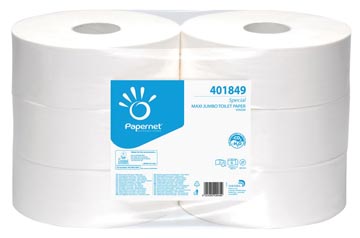 [P401849] Papernet papier toilette special maxi jumbo, 2 plis, 1180 feuilles, paquet de 6 rouleaux