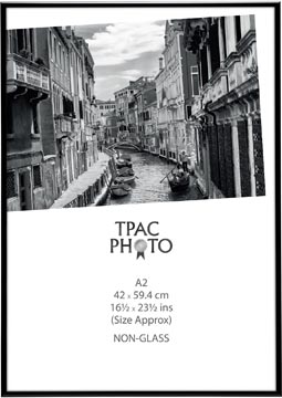[PAAFA2B] Tpac cadre photo aluminium, noir, ft a2