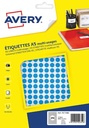 Avery pet08b etiquettes pastilles rondes, diamètre 8 mm, blister de 2940 pièces, bleu