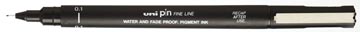 [01200 N] Uni pin fineliner, 0,1 mm, pointe ronde, noir