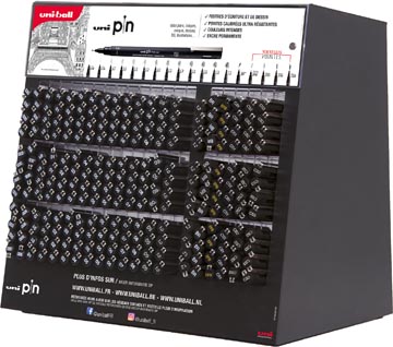 [PIN/20D 001] Uni pin fineliner, noir, présentoir de 240 pièces