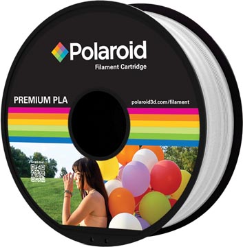 [PL80010] Polaroid 3d universal premium pla filament, 1 kg, blanc