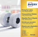 Avery plp1226 étiquettes pour étiqueteuse permanent, ft 12 x 26 mm, 15 000 étiquettes, blanc