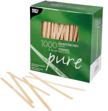 [PS16696] Spatules en bois, 14 cm, paquet de 1000 pièces