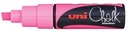 Uni-ball marqueur craie rose fluo, pointe biseautée de 8 mm