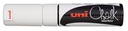 Uni-ball marqueur craie blanc, pointe biseautée de 8 mm