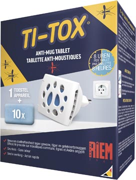 [R046] Riem ti-tox anti-moustique starter kit, 1 évaporateur électrique + 10 tablettes