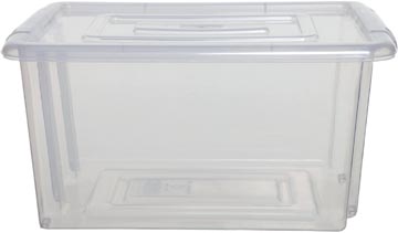 [S01M810] Whitefurze stack & store medium boîte de rangement 32 litres sans couvercle, transparent