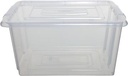 Whitefurze stack & store small boîte de rangement 14 litres sans couvercle, transparent