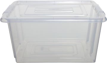 [S01S810] Whitefurze stack & store small boîte de rangement 14 litres sans couvercle, transparent