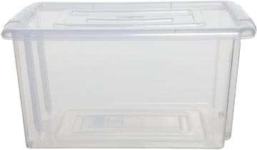 [S01T800] Whitefurze stack & store mini boîte de rangement 5 litres sans couvercle, transparent