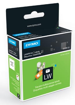 [S092912] Dymo étiquettes labelwriter ft 25 x 25 mm, blanc, 750 étiquettes
