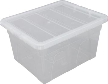 [S0945MD] Whitefurze spacemaster boîte de rangement 32 litre, paquet de 3 pièces, transparent