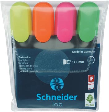 [S115088] Schneider surligneur job 150, etui de 8 pièces en couleurs assorties
