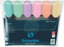 Schneider surligneur job 150, etui de 4 pièces en couleurs pastel assorties