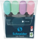 Schneider surligneur job 150, etui de 4 pièces en couleurs assorties