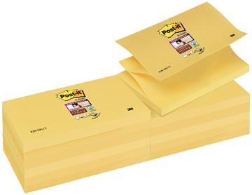 [S350Y] Post-it super sticky z-notes, 90 feuilles, ft 76 x 127 mm, jaune