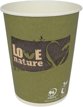 [SB3EY67] Gobelet love nature, en carton, 150ml, paquet de 100 pièces