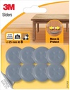 3m sliders, move & protect, diamètre de 25mm, blister de 8 pièces