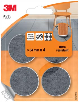 [SP87A36] 3m pads de protection, en feutre, diamètre 34 mm, blister de 4 pièces