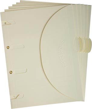 [T111150] Tarifold smartfolder, pochette perforée, ft a4, paquet de 6 pièces, beige