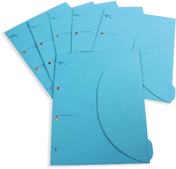 [T111170] Tarifold smartfolder, pochette perforée, ft a4, paquet de 6 pièces, bleu
