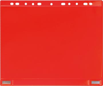 [T181123] Tarifold pochette perforée, double face magnétique, rouge, paquet de 5 pièces