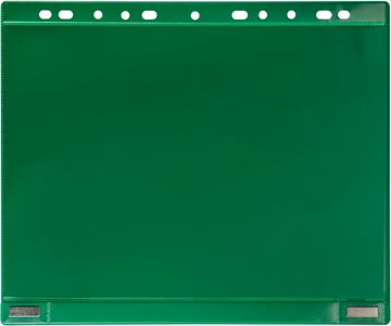 [T181125] Tarifold pochette perforée, double face magnétique, vert, paquet de 5 pièces