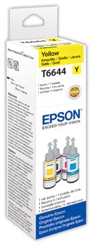 [T664440] Epson bouteilles d'encre t664, 6.500 pages, oem c13t664440, jaune