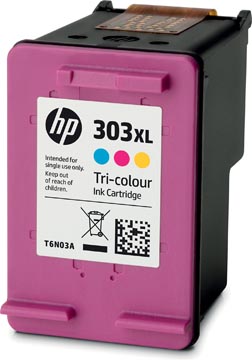 [T6N03AE] Hp cartouche d'encre 303xl, 415 pages, oem t6n03ae, 3 couleurs