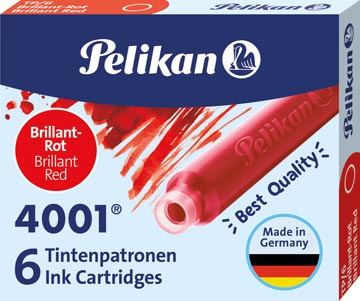 [609602] Pelikan cartouches d'encre 4001, rouge