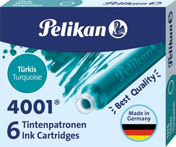 [609620] Pelikan cartouches d'encre 4001, turquoise