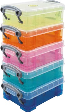 [UB02PCK] Really useful boxes boîte de rangement ensemble de 5 x 0.2 litre couleurs assorties