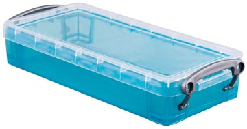 [UB055HB] Really useful box 0,55 litres, transparent bleu vif