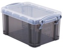 Really useful box 0,7 litres, smoke transparent