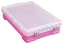Really useful box boîte de rangement 4 litres, rose transparent