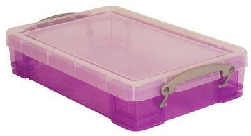 [UB4LTP] Really useful box boîte de rangement 4 litres, pourpre transparent