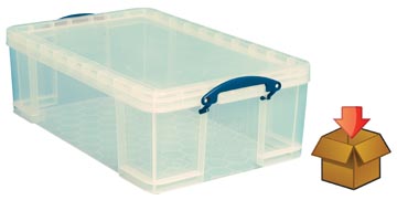 [UB50CCB] Really useful box boîte de rangement transparent 50 l, emballé en carton par pièce