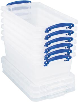 [UB55C] Really useful box boîte de rangement 5,5 l, emboîtable, transparent