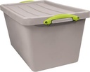 Really useful box recycled boîte de rangement 56 l, emboîtable, gris