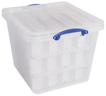 [UB60CIN] Really useful box boîte de rangement, 60 l, avec insert, transparent