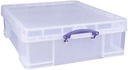 Really useful box 70 litres, transparent, emballée individuellement en carton