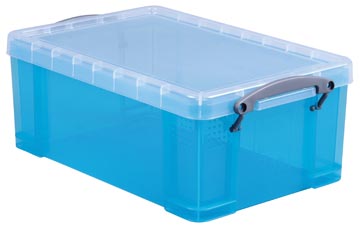 [UB9LHB] Really useful box boîte de rangement 9 litres, bleu vif transparent