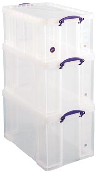 [UBP8464] Really useful box, pacquet: 2 x 84 liter + 1 x 64 litres transparent